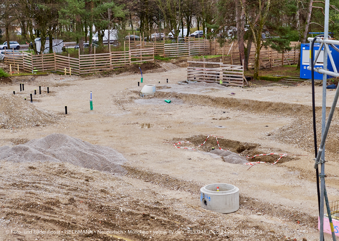 24.12.2022 - Baustelle an der Quiddestraße Haus für Kinder in Neuperlach